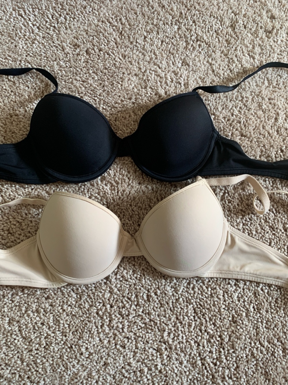 Lane Bryant Black and Nude Smooth Molded T-Shirt Bras - 2-Pack